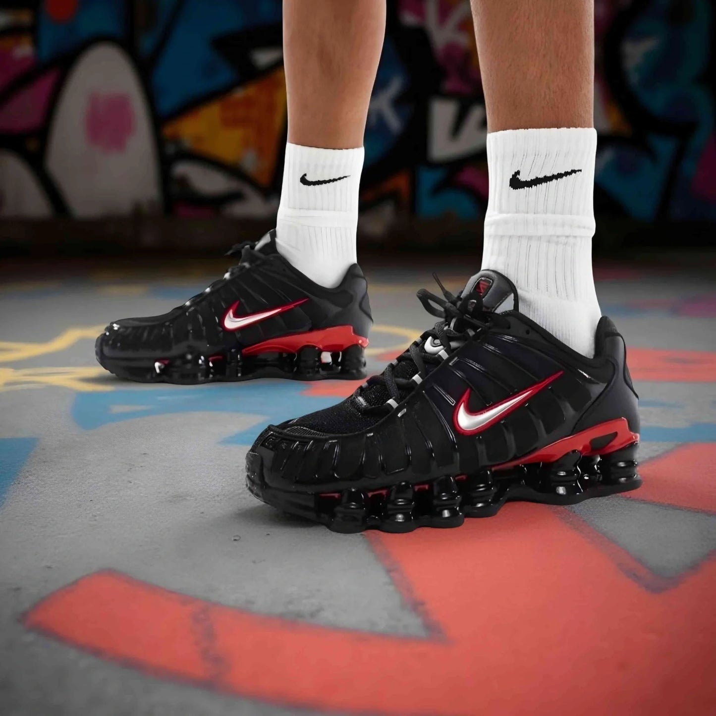 Nike Shox TL Black/Red - Men's Sneakers