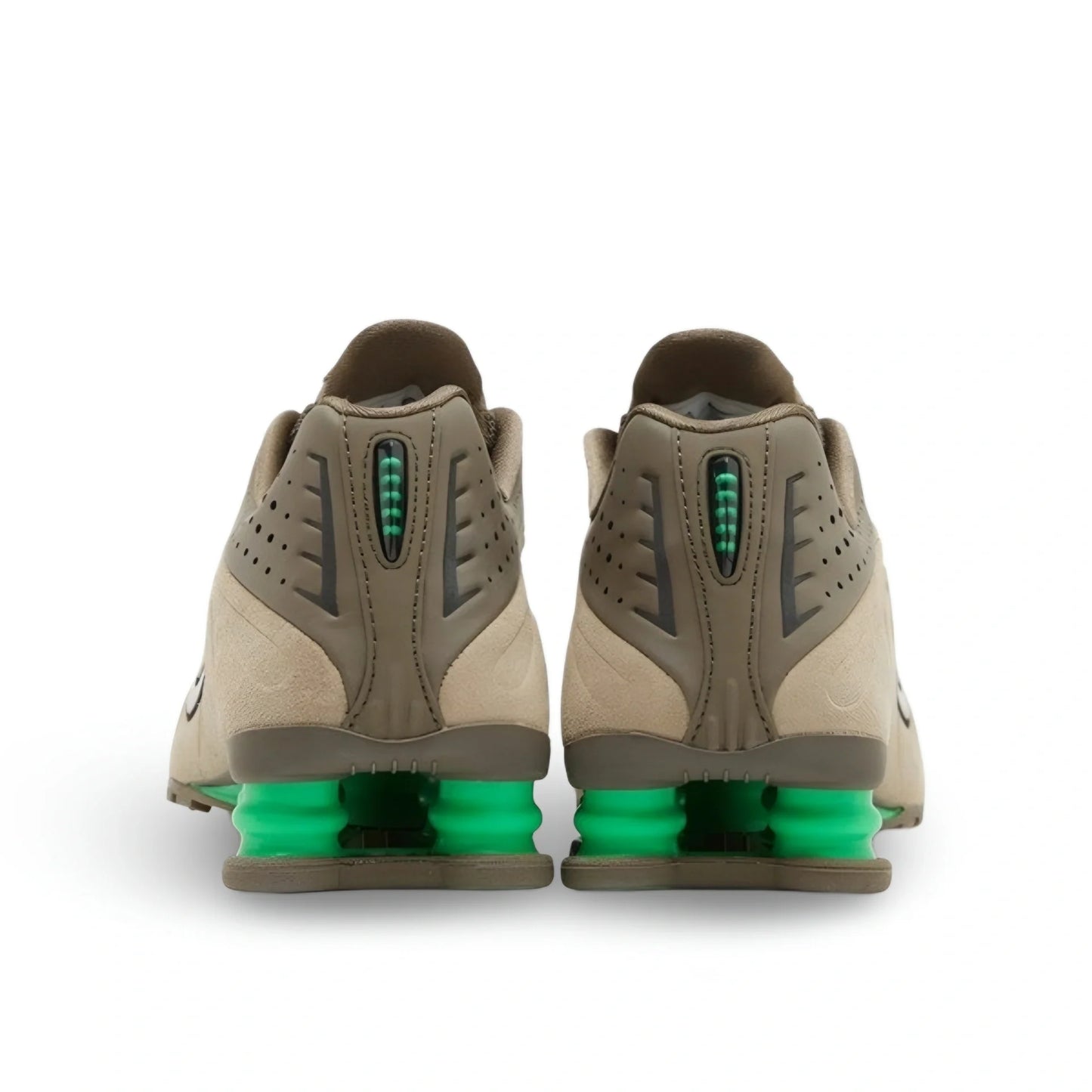 Nike Shox R4 Olive Khaki Green - Men's Premium Cushion Sneakers