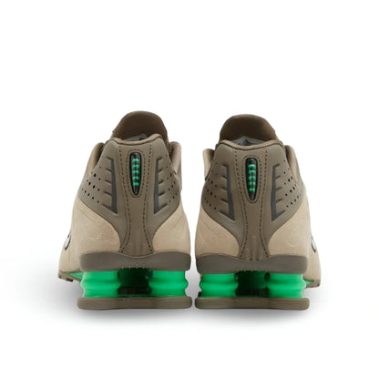 Nike Shox R4 Olive Khaki Green - Men's Premium Cushion Sneakers