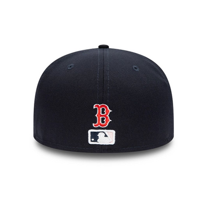 Boston Red Sox MLB Side Patch Bloom Navy 59FIFTY Fitted Cap