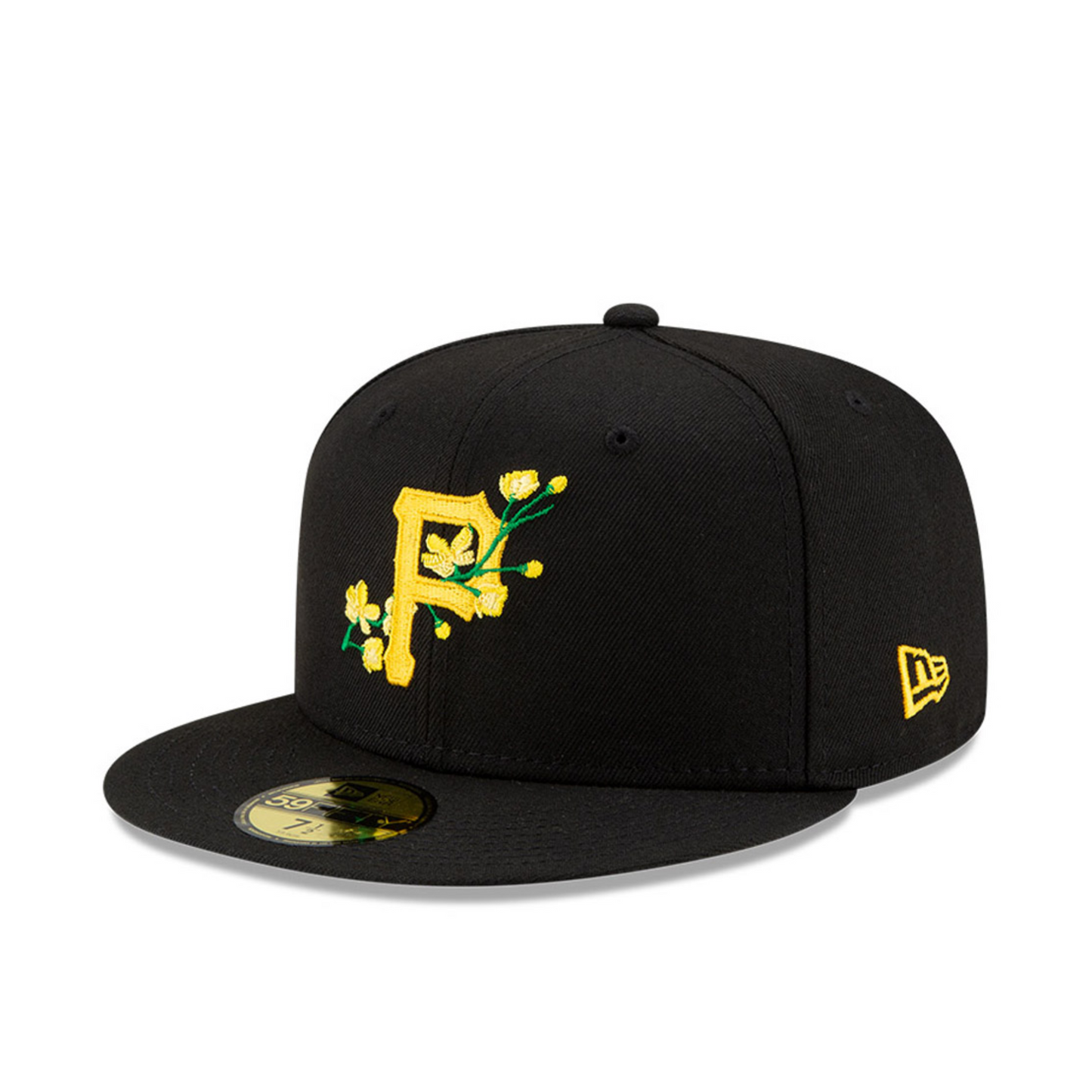 Pittsburgh Pirates MLB Side Patch Bloom Black 59FIFTY Fitted Cap