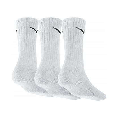 NIKE CUSHIONED CREW SOCKS X3 WHITE