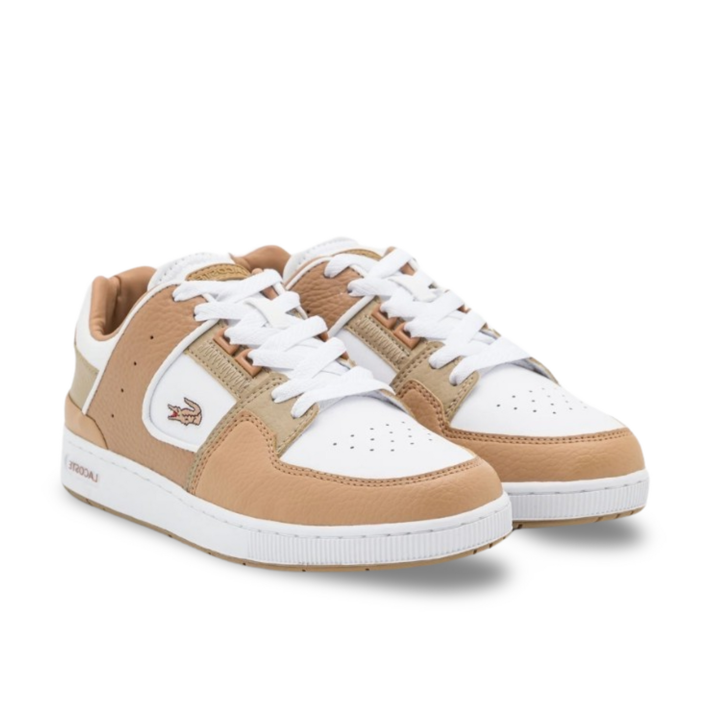 Lacoste Court Cage Athletic Shoe - Tan / White